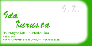 ida kurusta business card